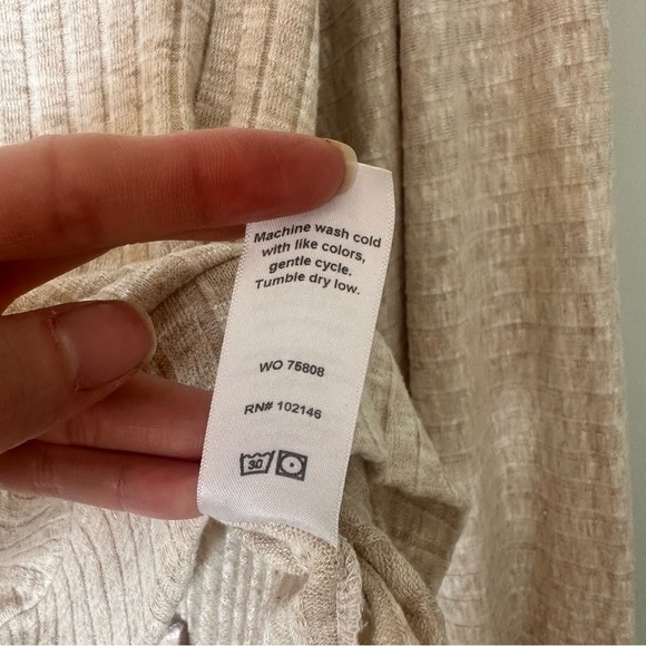 Michael Stars Polly Square Neck Knit Top Oatmeal/Cream Size XS - Picture 8 of 11